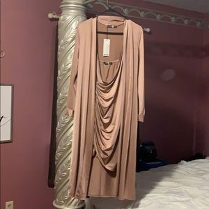 Sexy slip dress w/ matching duster